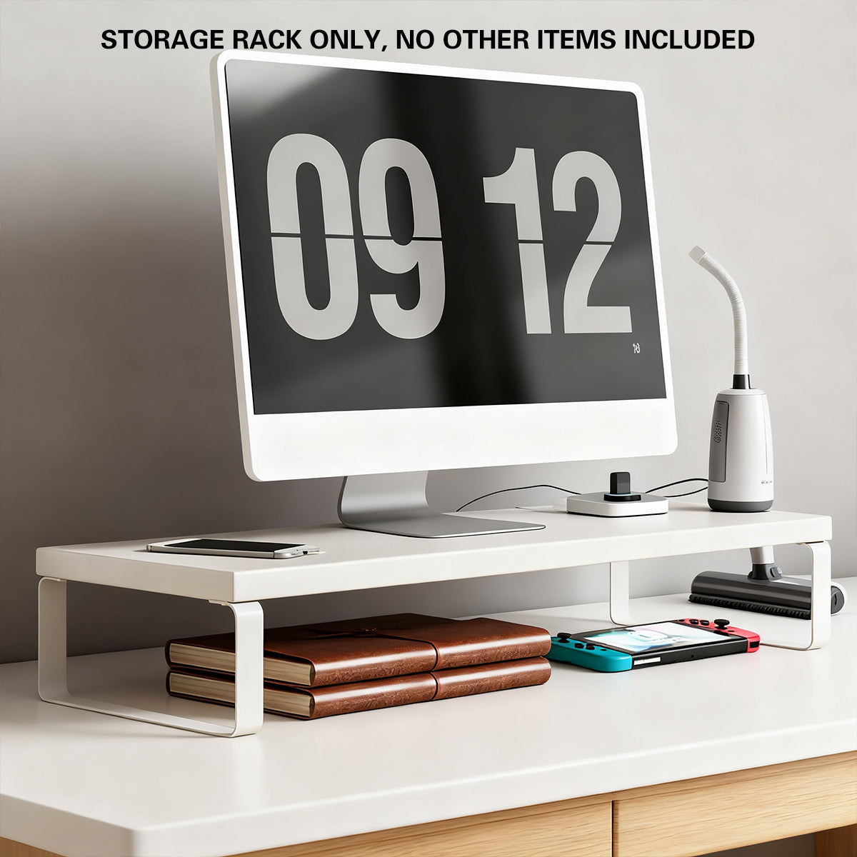 Monitor Stand Riser with Under-Shelf Storage