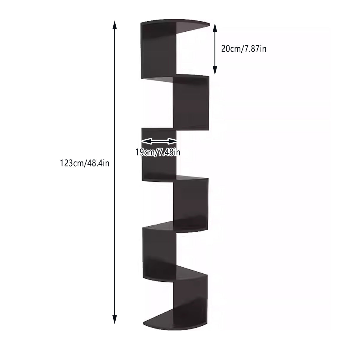 Corner Wall Mounted Storage Rack Multi Tier PVC Shelf