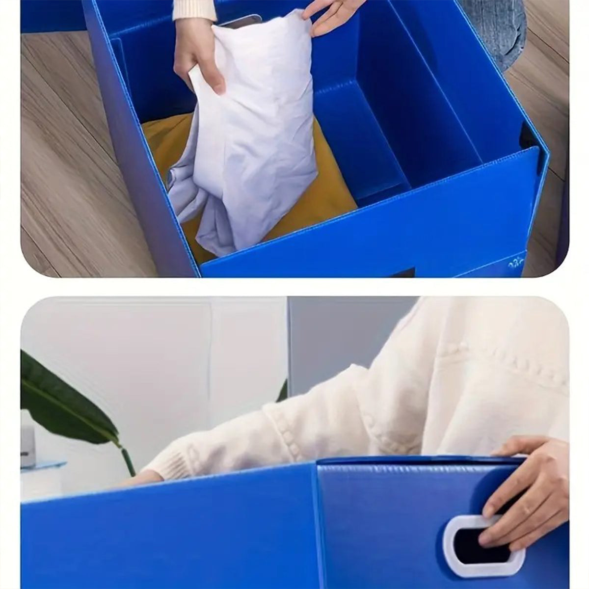Foldable Waterproof Plastic Storage Box for Moving