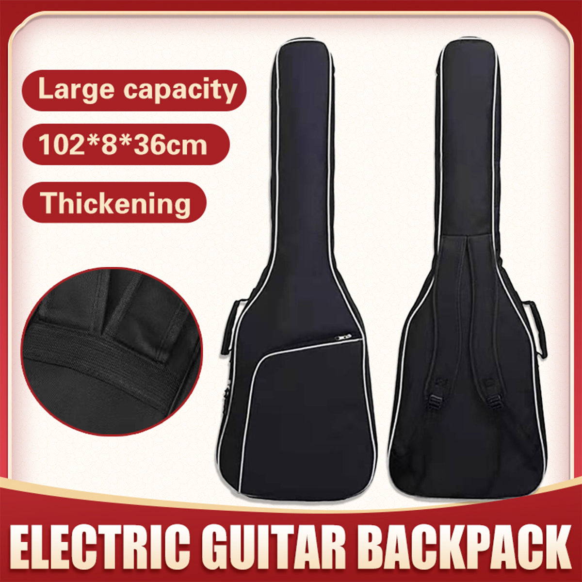 Padded Electric Bass Guitar Gig Bag