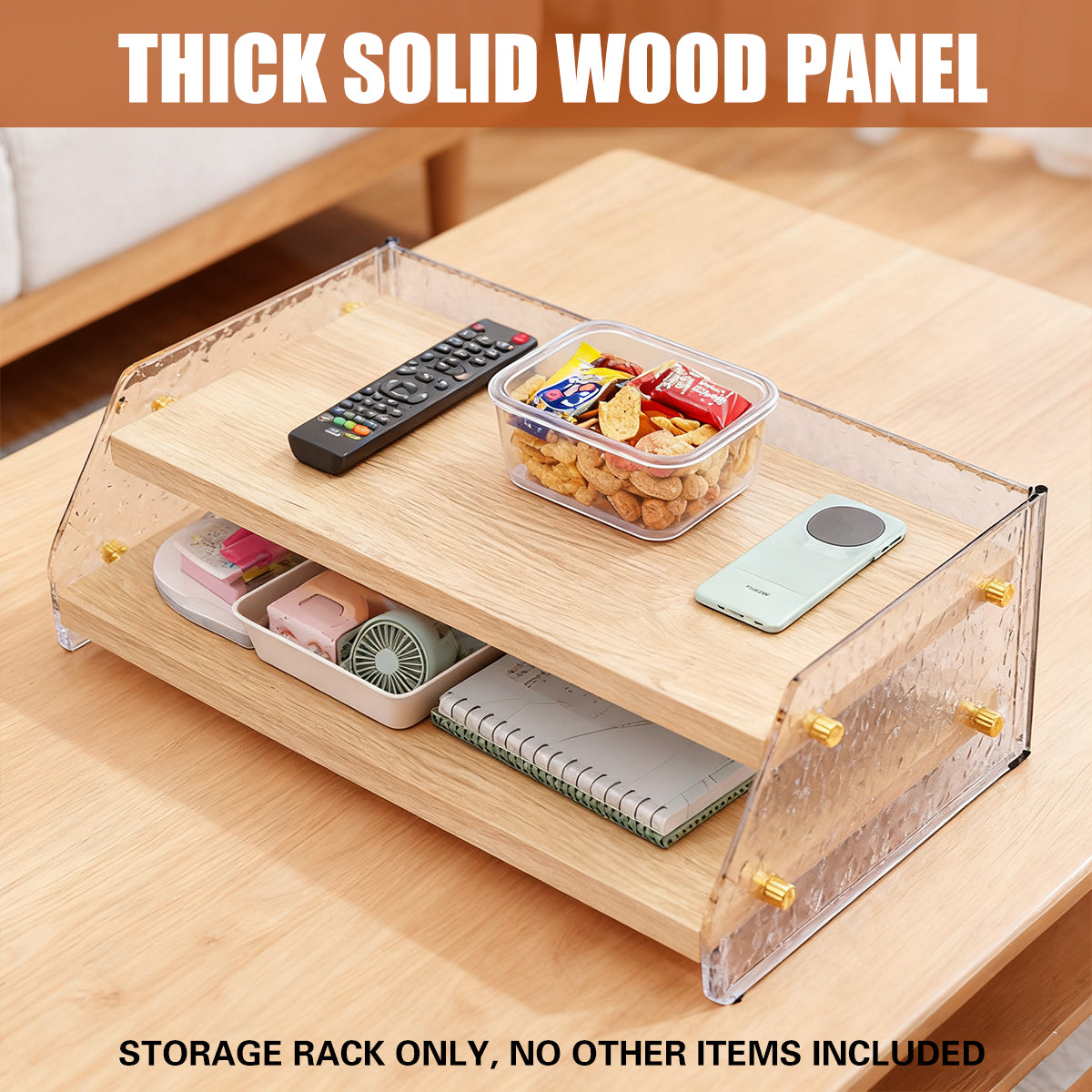 Acrylic Double-Layer Desktop Organiser for Monitor