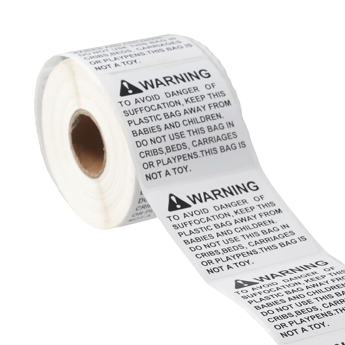 Anti-Choking Warning Labels for Plastic Bags