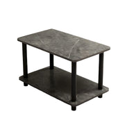 2-Tier Narrow Side Table with Storage Shelf and Space-Saving Design