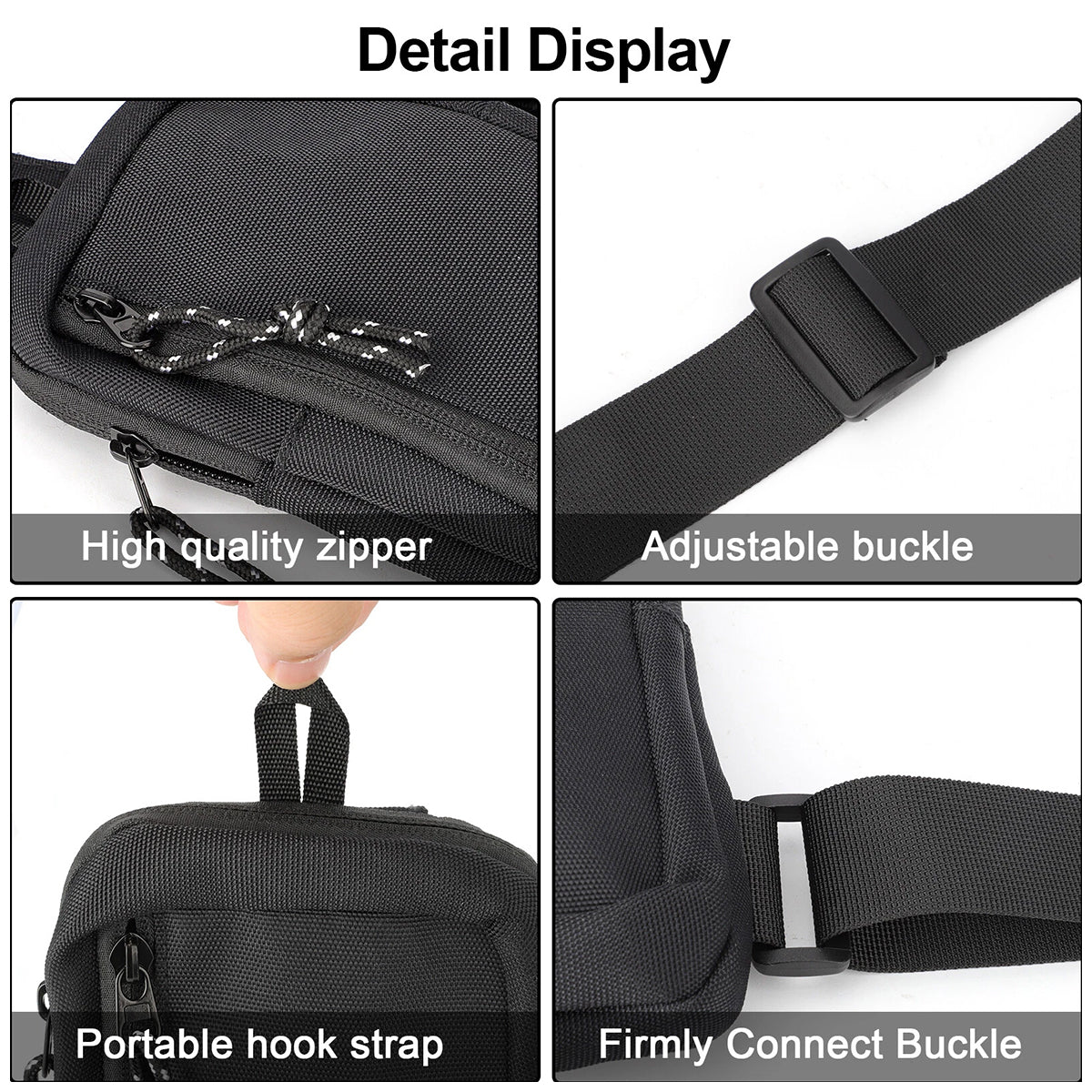 Mini Crossbody Chest Bag Oxford Fabric Daily Use