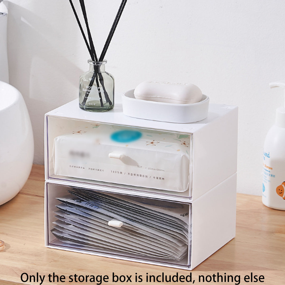 Clear Drawer Storage Box Desktop Organizer