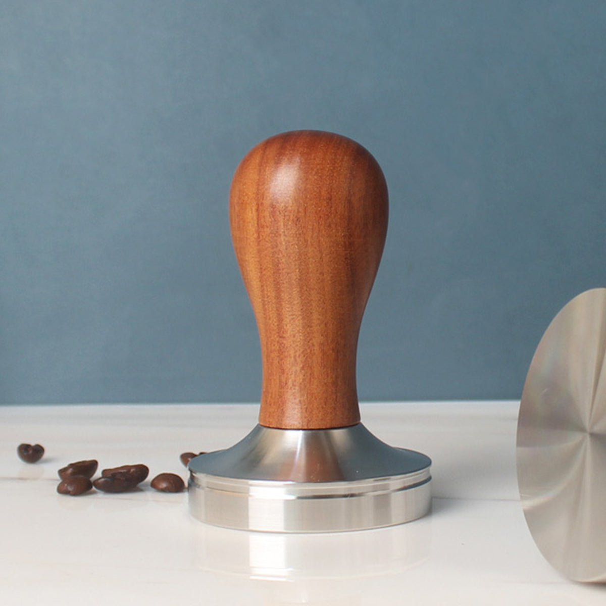 Coffee Tamper Wood Handle 304 Steel 51-58mm