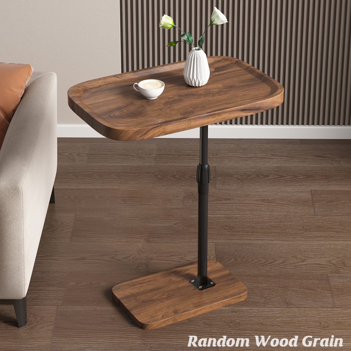 Height Adjustable Sofa Side Table Stable Base