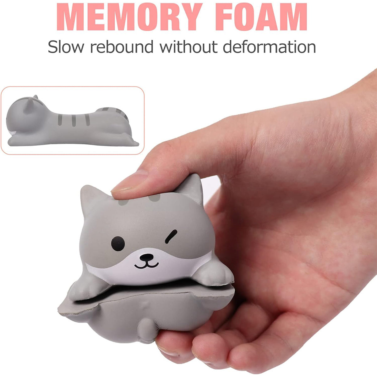 3 Pcs Mouse Wrist Rest Pads Memory Foam Cute Cat Pig Rabbit