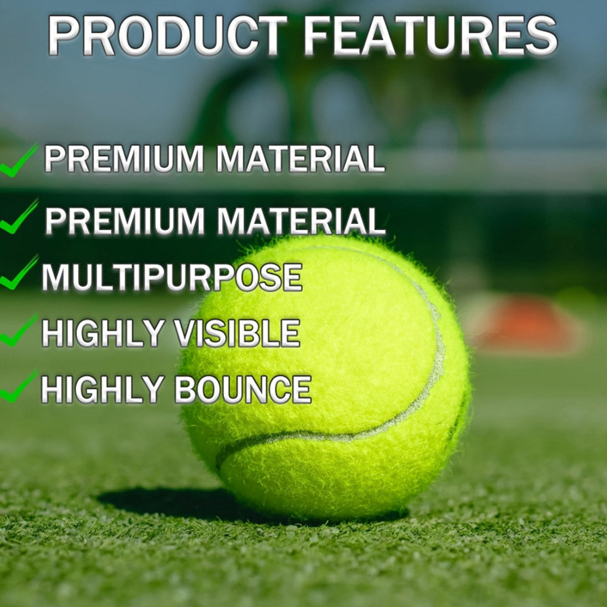 15pcs Training Tennis Balls with High Bounce