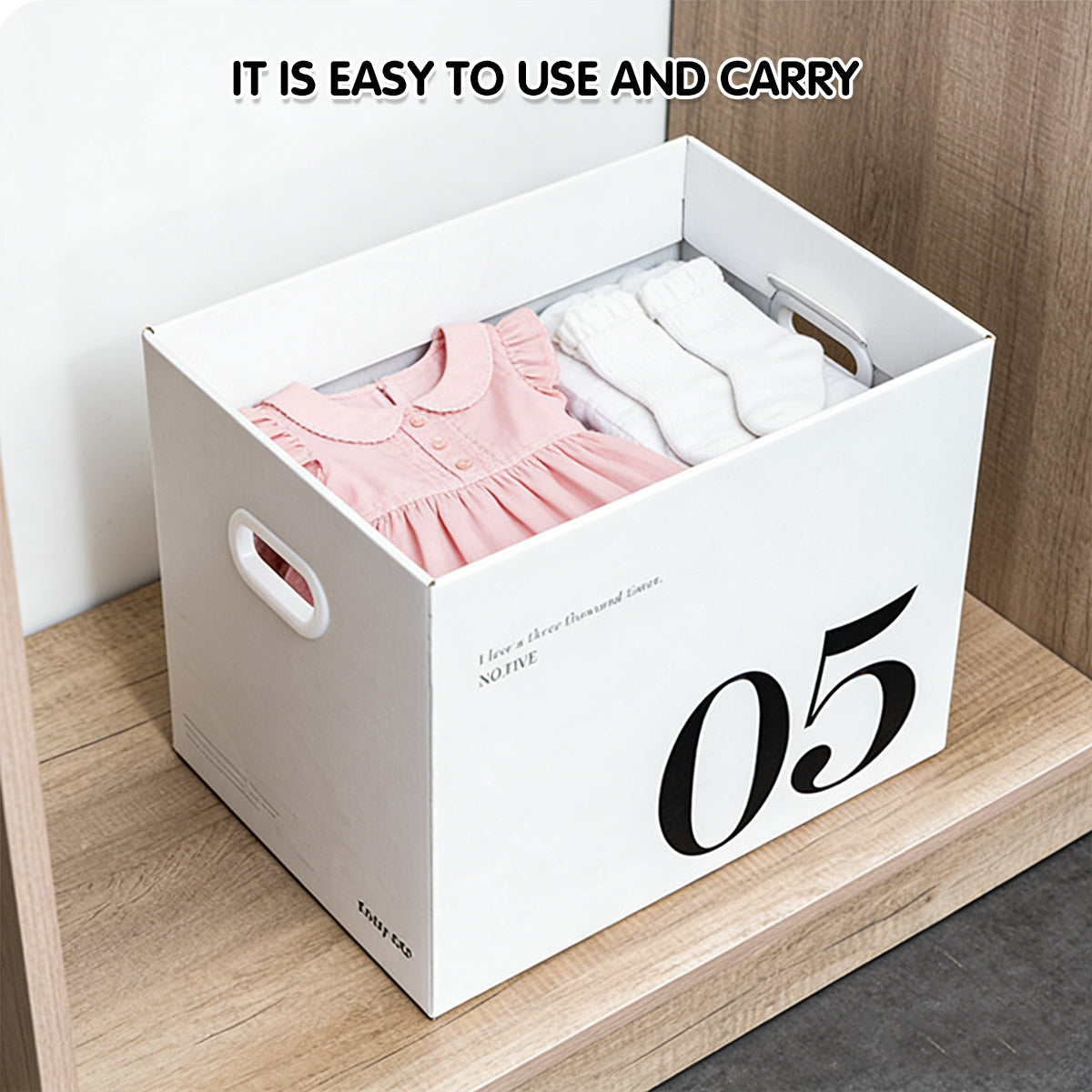 2 Pcs Paper Storage Box with Handles for Home