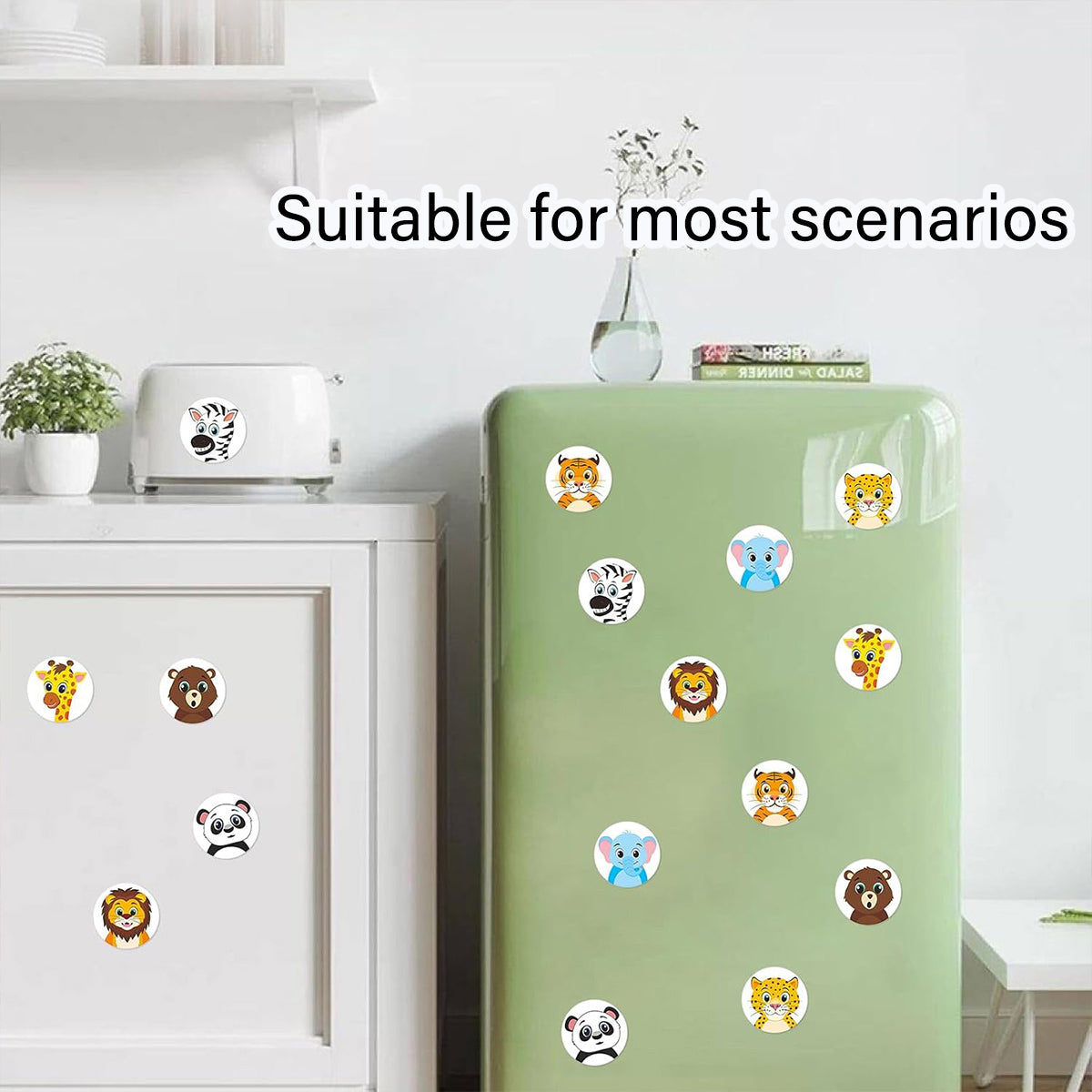 2 Rolls Animal Thank You Stickers Cartoon Kids Gift Labels