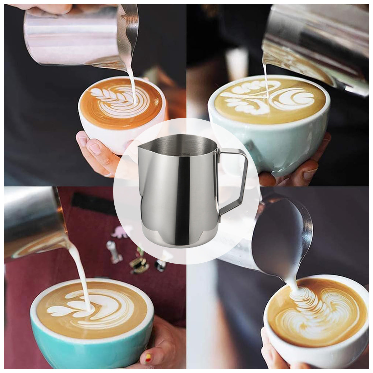 Stainless Steel Milk Frothing Pitcher Latte Art
