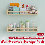2 Pcs Solid Wood Wall Mounted Ledge Shelf
