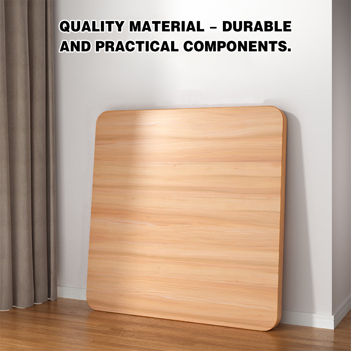 60cm Wooden Folding Square Table for Home and Workspace