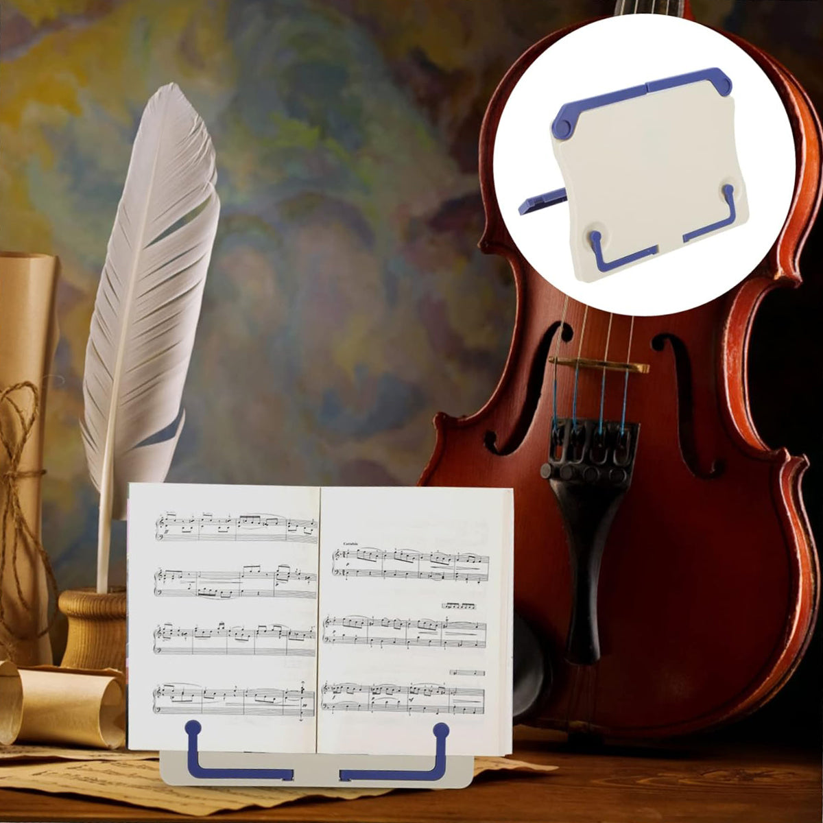 Portable Adjustable Plastic Bookshelf with Anti-Slip Base