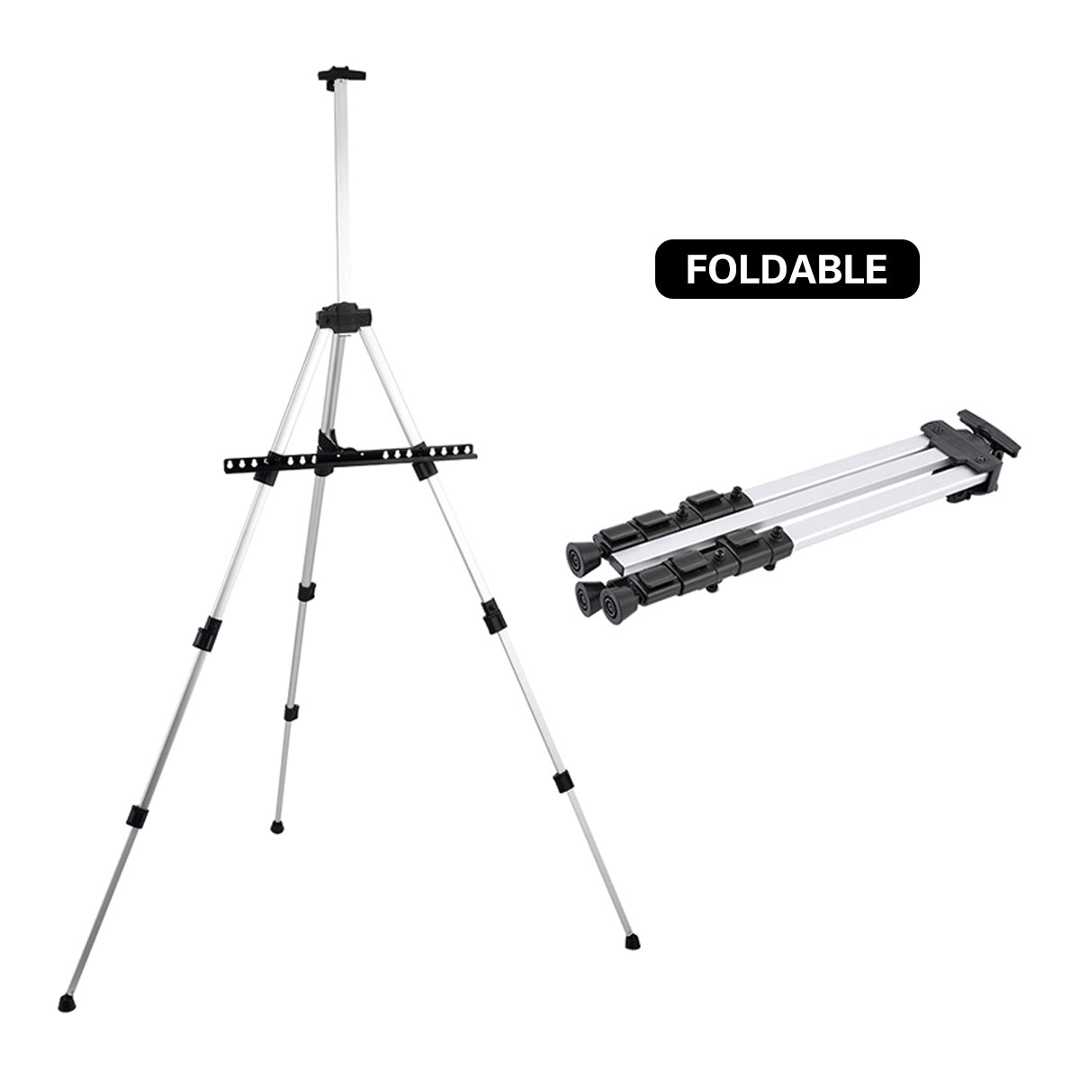 Aluminum Alloy POP Stand Telescopic Tripod Display Easel