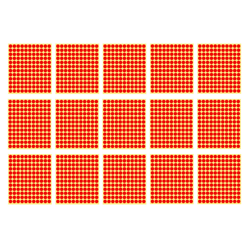 13mm Round Sticker Dots Adhesive Labels 1/5/15 Sheets