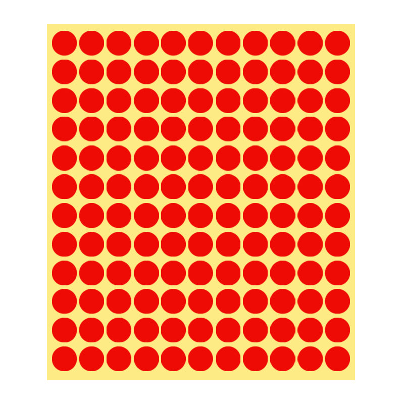 13mm Round Sticker Dots Adhesive Labels 1/5/15 Sheets