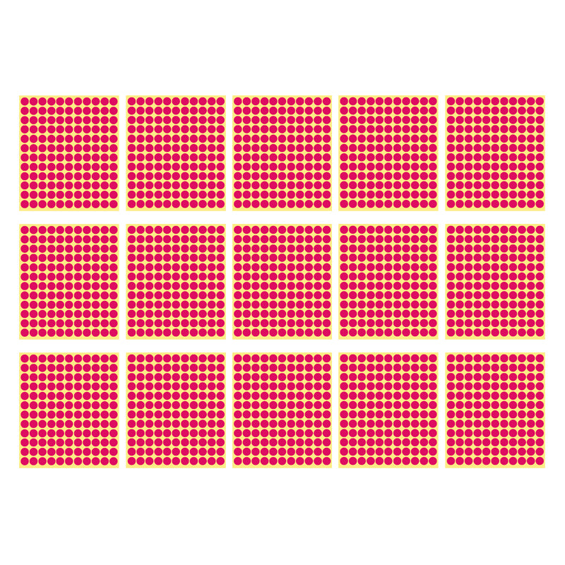 13mm Round Sticker Dots Adhesive Labels 1/5/15 Sheets