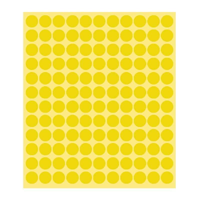 13mm Round Sticker Dots Adhesive Labels 1/5/15 Sheets