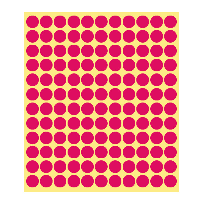 13mm Round Sticker Dots Adhesive Labels 1/5/15 Sheets