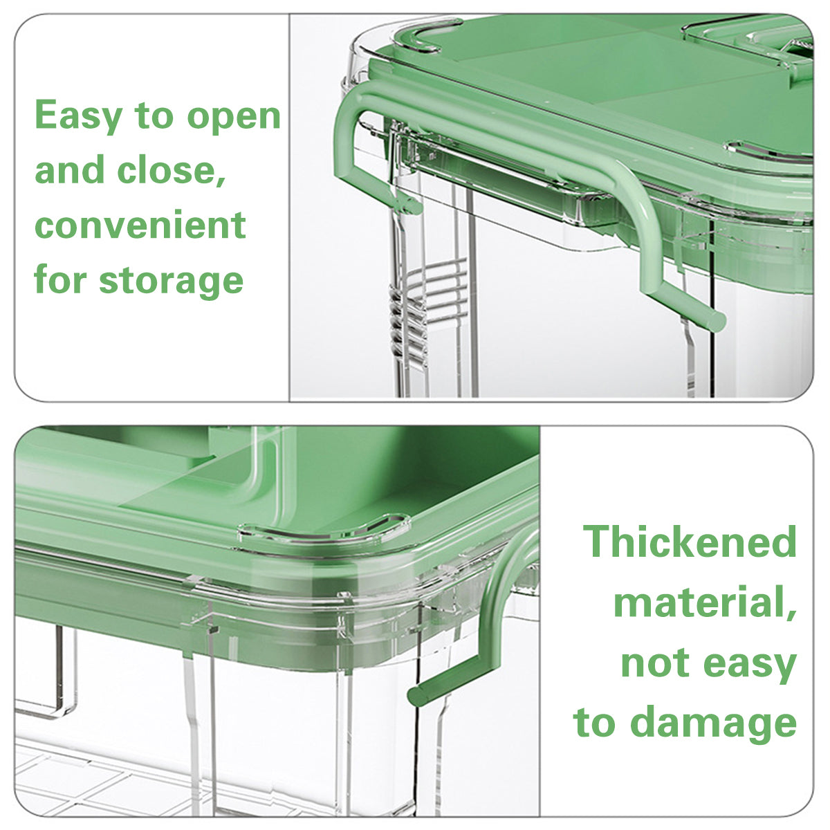 Transparent Medicine Cabinet with Dividers 2 Sizes