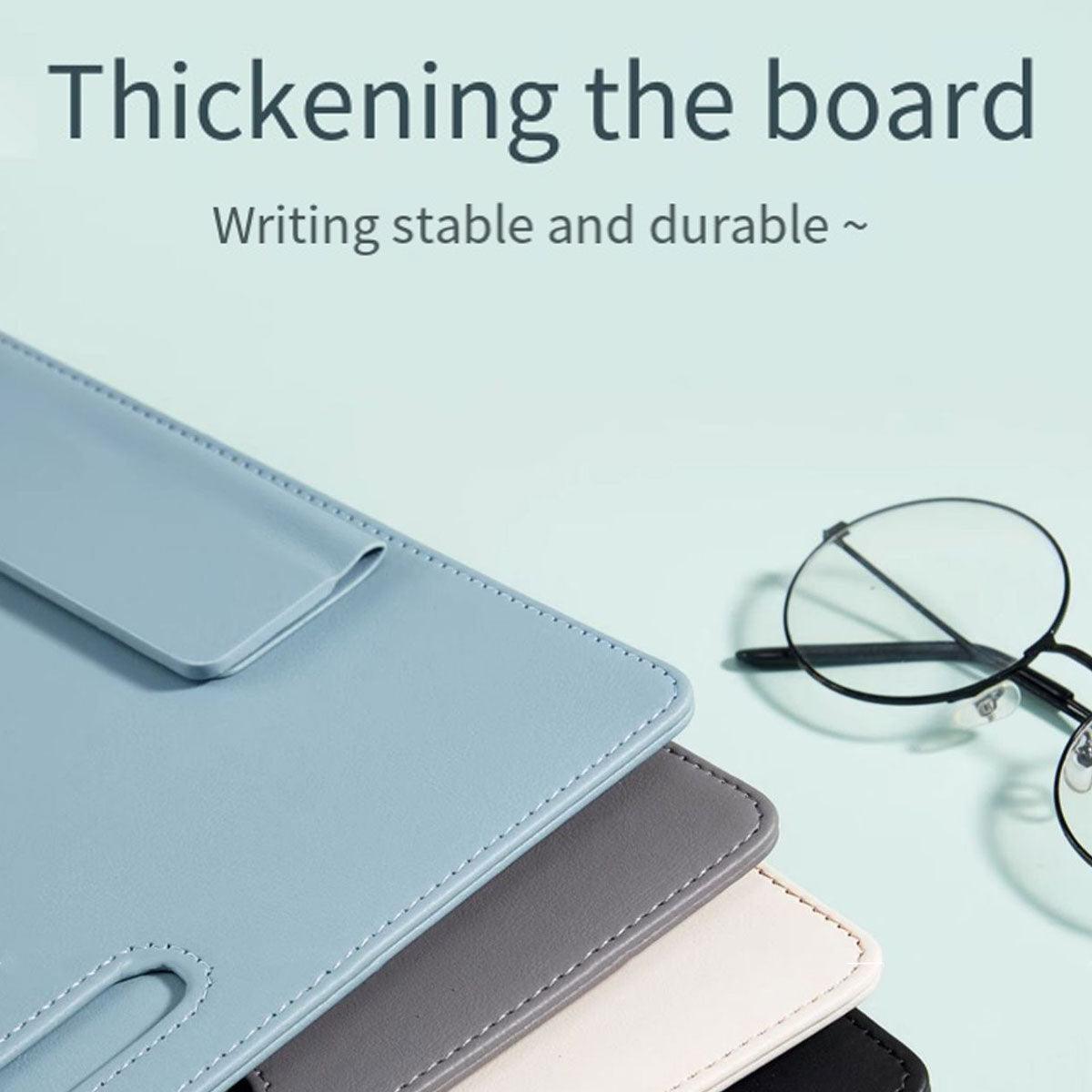 2 Pcs Conference File Holder Leather Board Clips