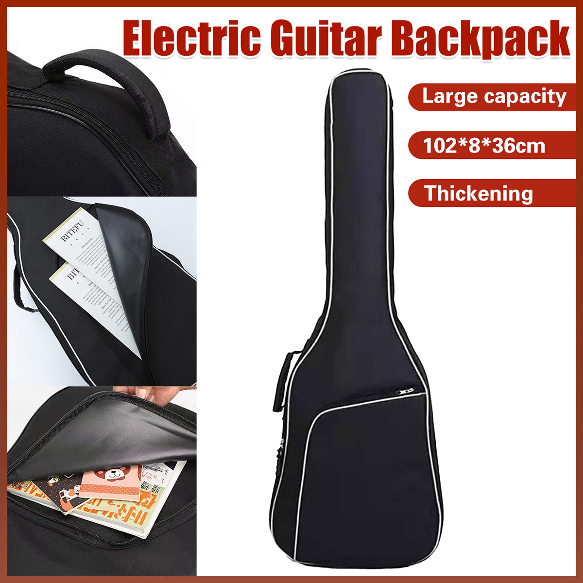 Padded Electric Bass Guitar Gig Bag