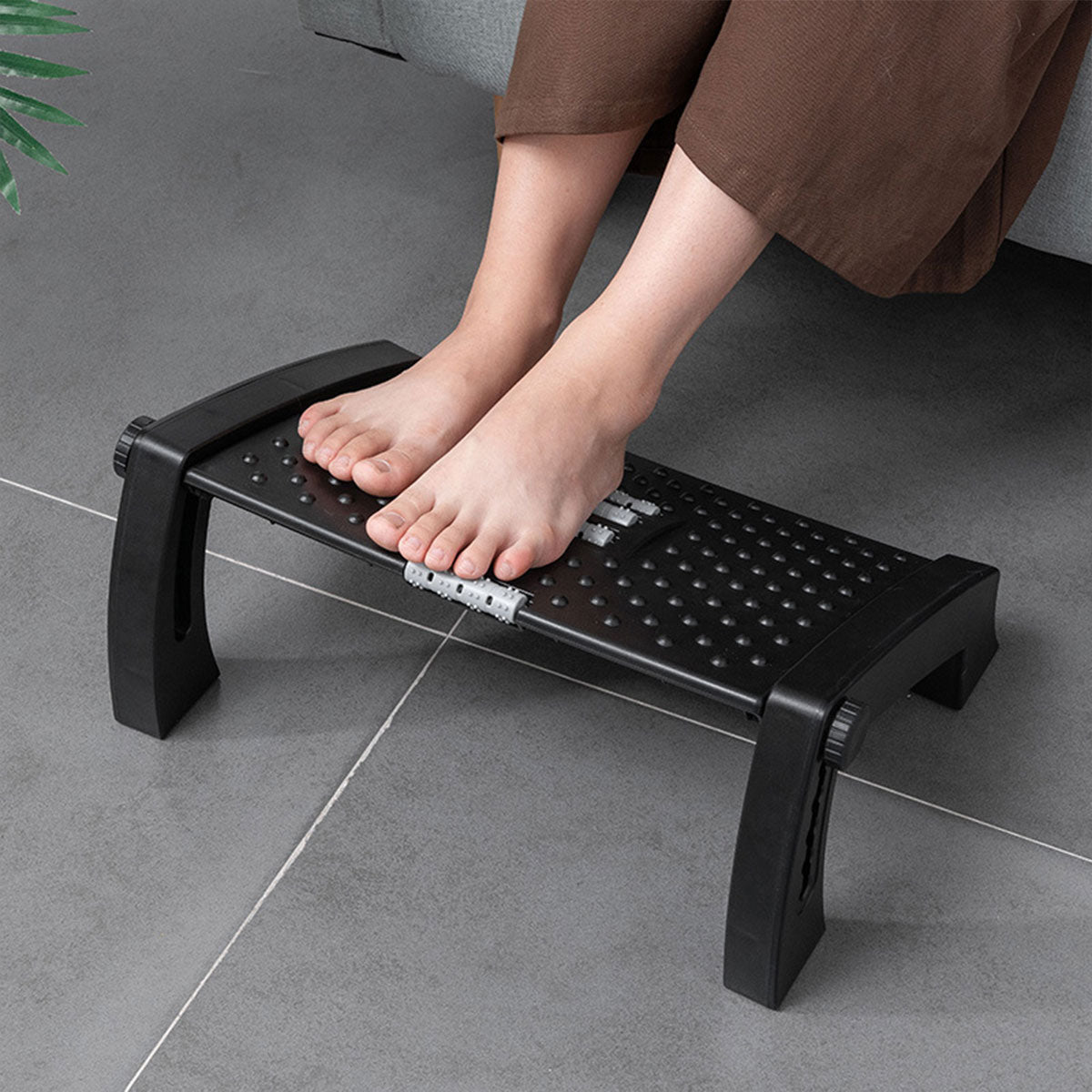Office Foot Rest Stool Adjustable Pedal with Massage Support
