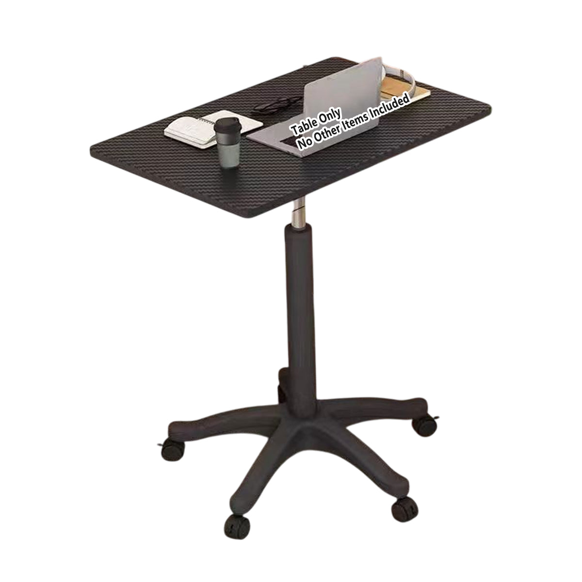 Mobile Height Adjustable Table with Wheels for Home Office Work
