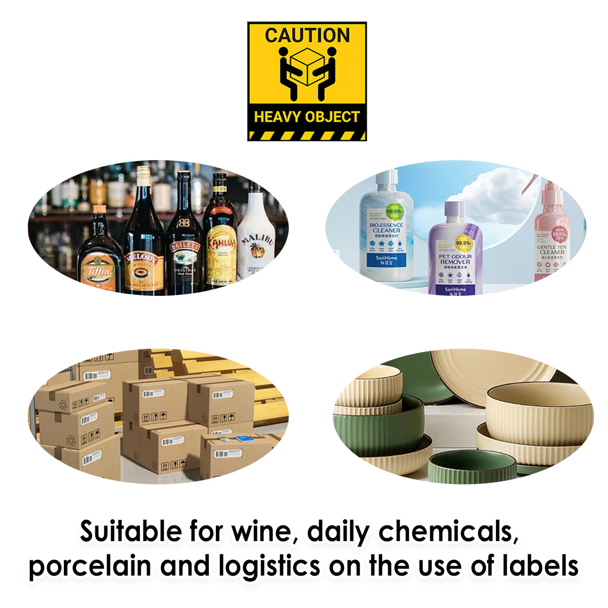 Heavy Object Warning Labels 300pcs Roll