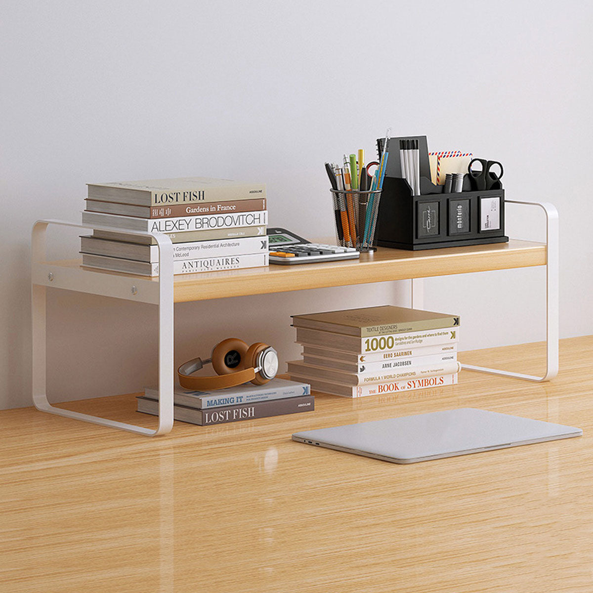 Double Layer Desktop Storage Shelf Desktop Organizer