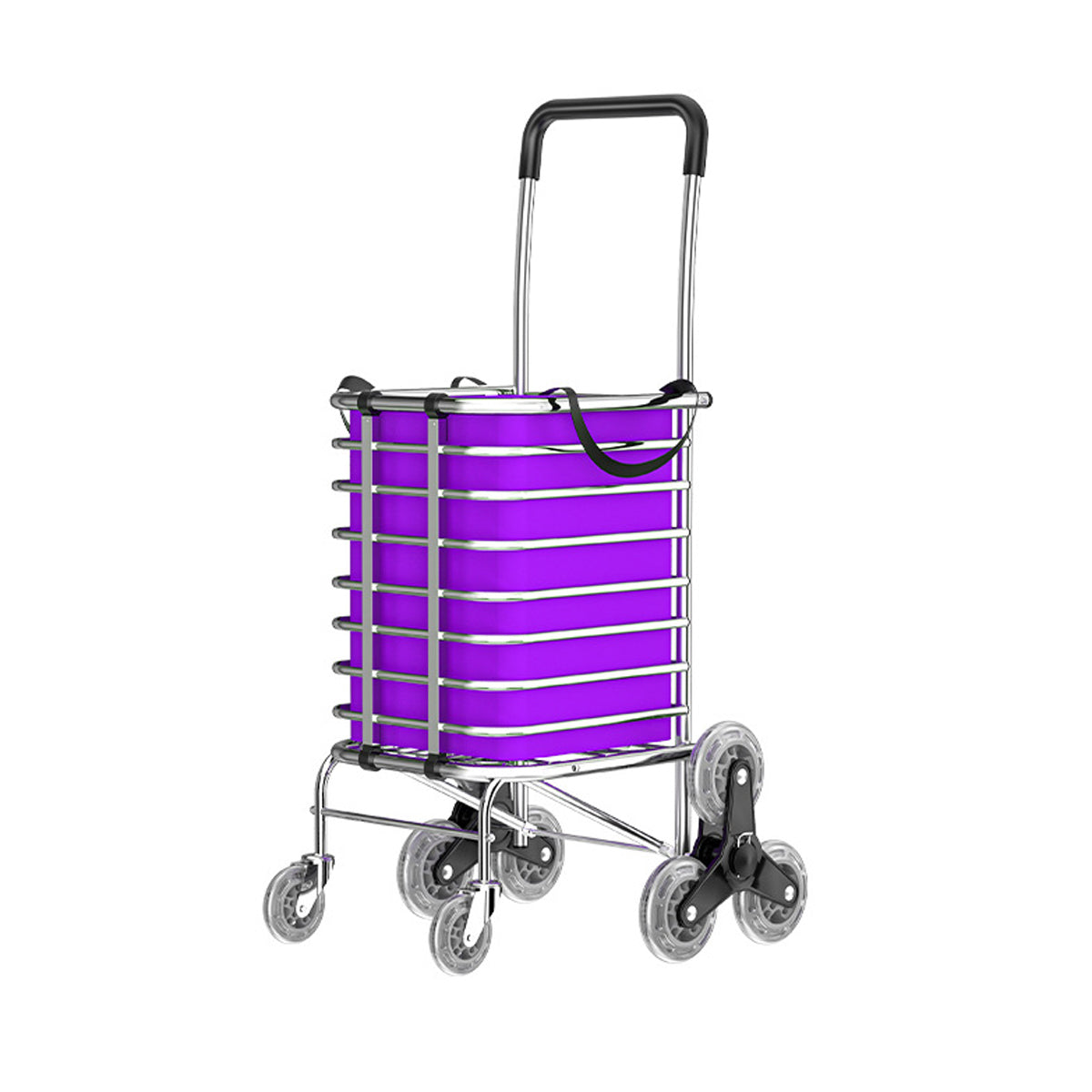 8-Wheel Folding Shopping Cart with Oxford Bag