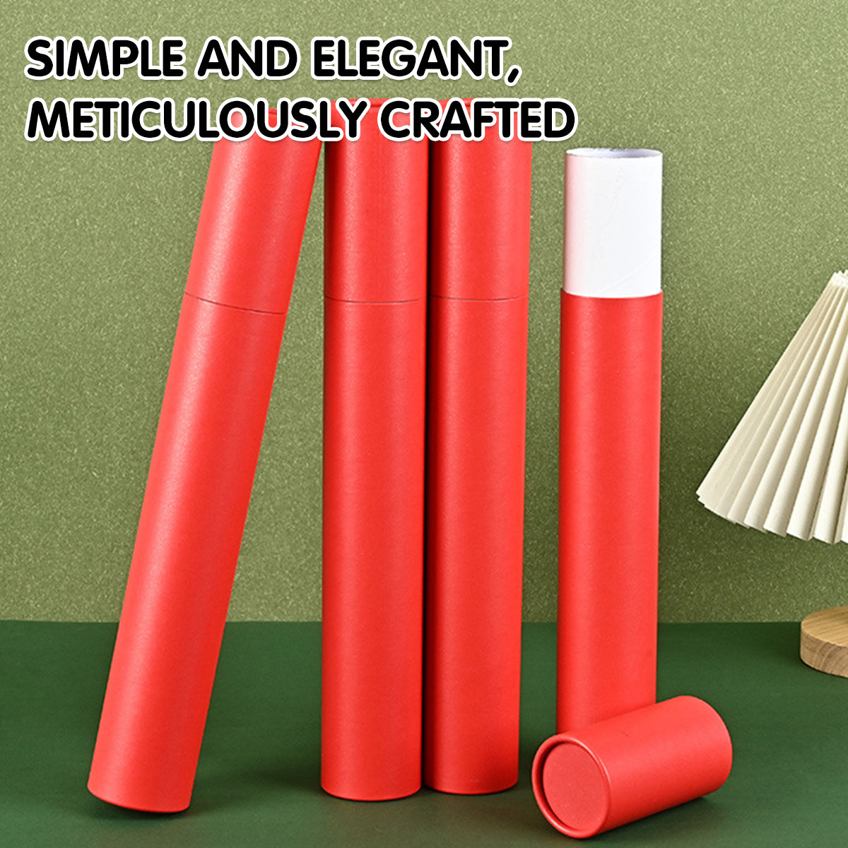 10pcs Red Gift Wrap Paper Tubes for Crafts