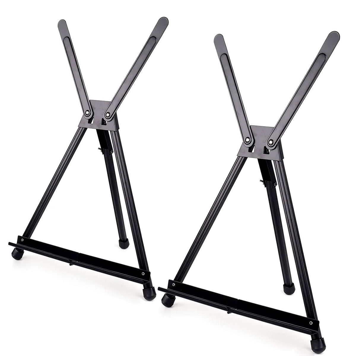 Black Aluminum Tabletop Display Easel Adjustable Tripod Stand