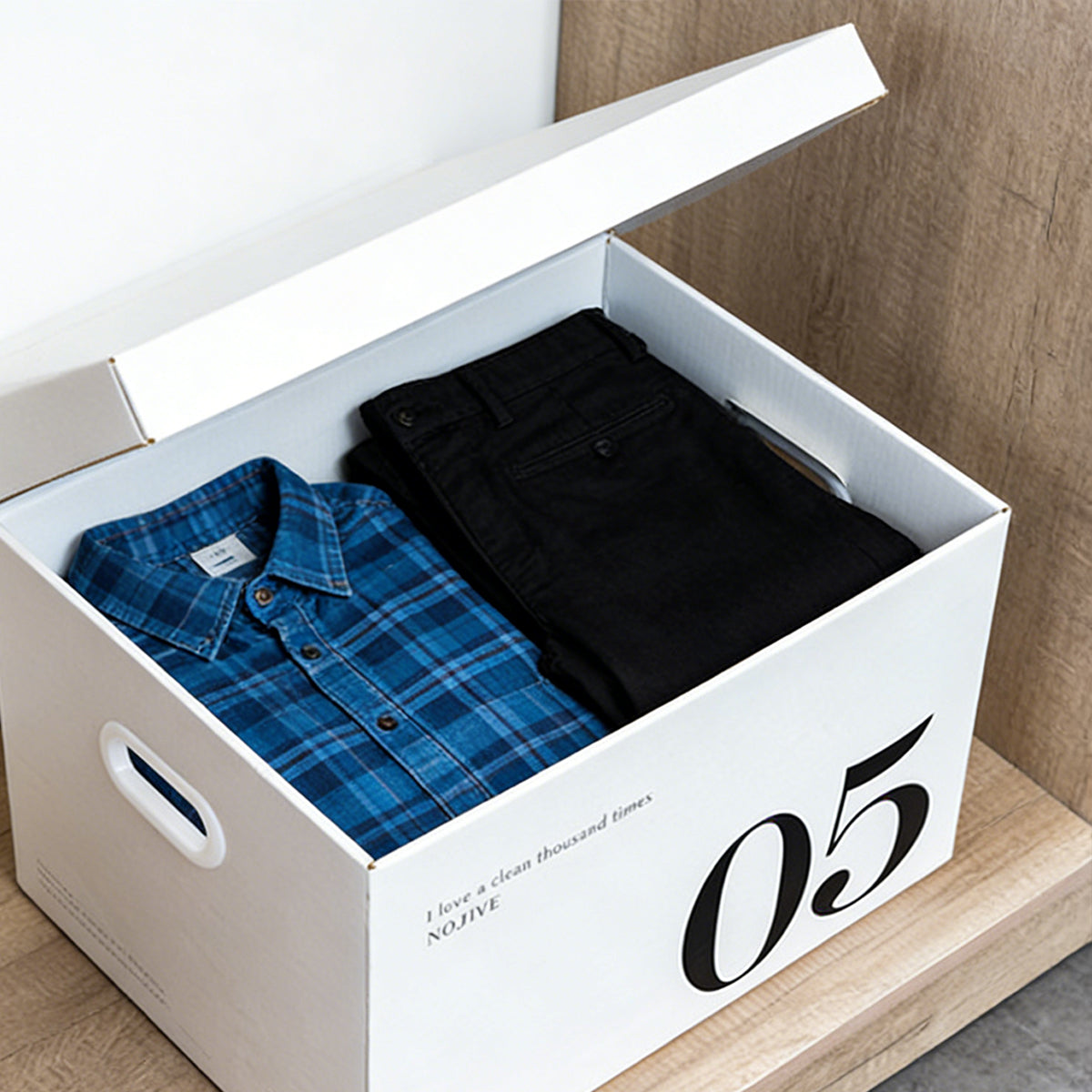 2 Pcs Paper Storage Box with Handles for Home
