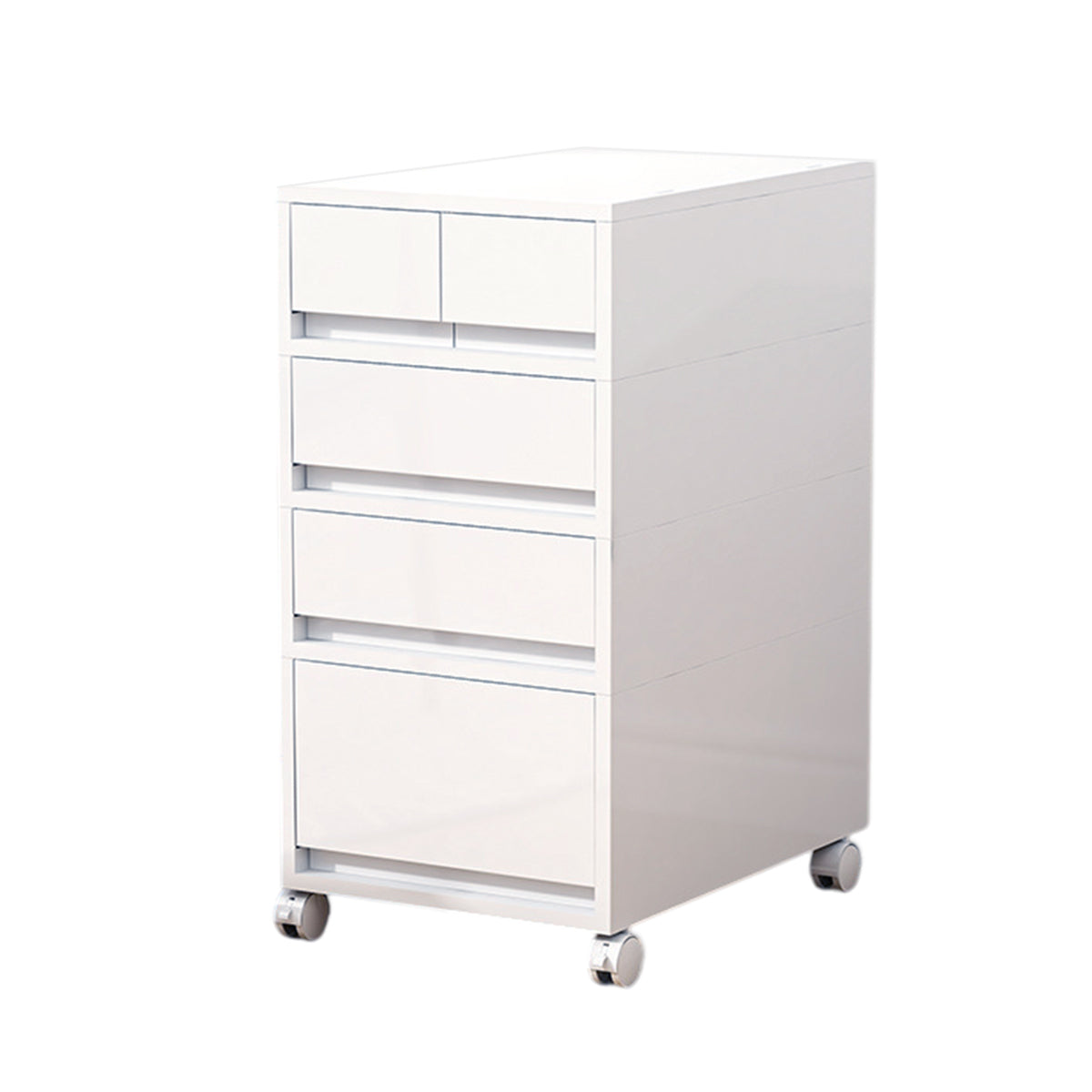 Mobile Storage Cabinet with Drawers and Rolling Casters for Office