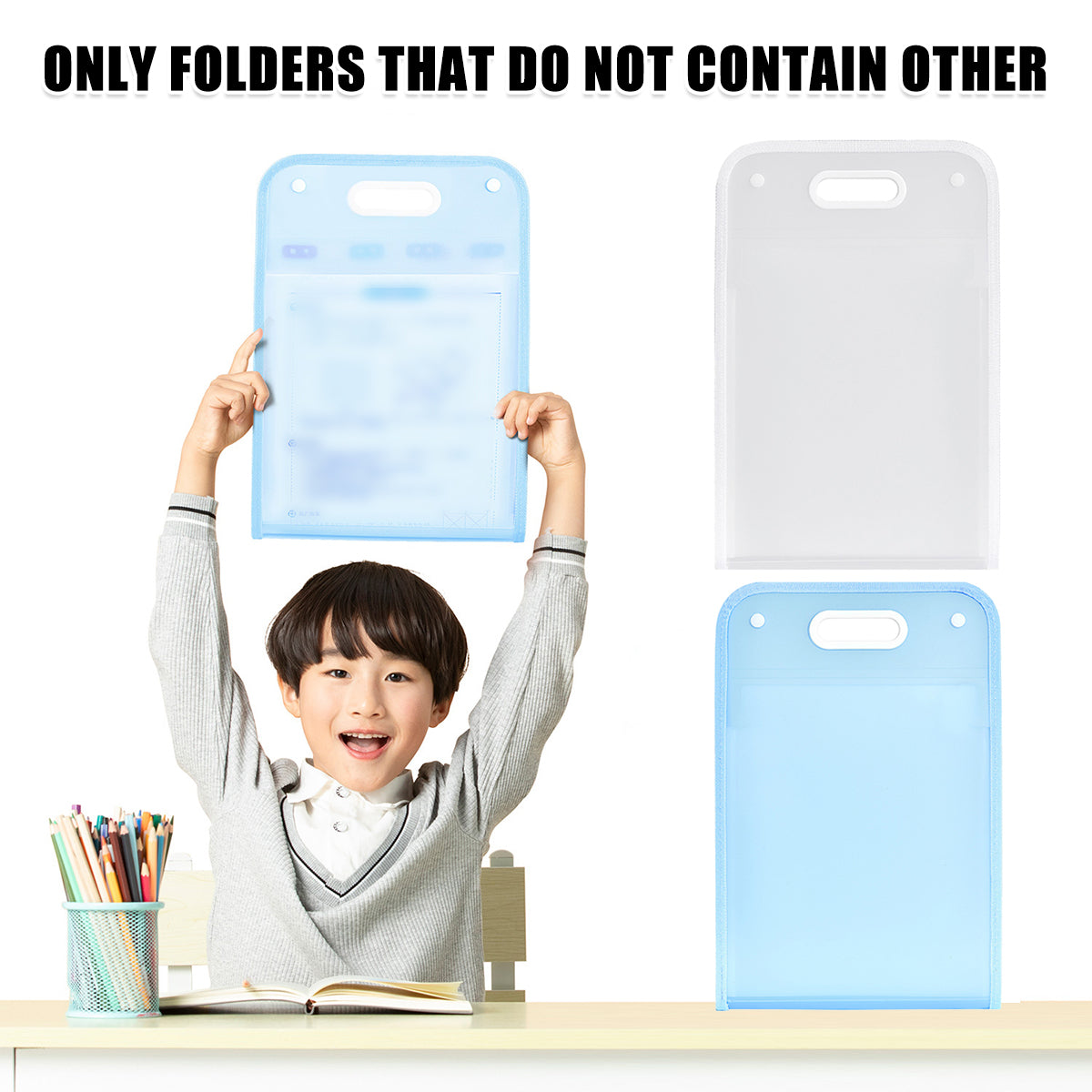 2 Pcs A4 File Storage Bag 13-Pocket Large Capacity Organizer