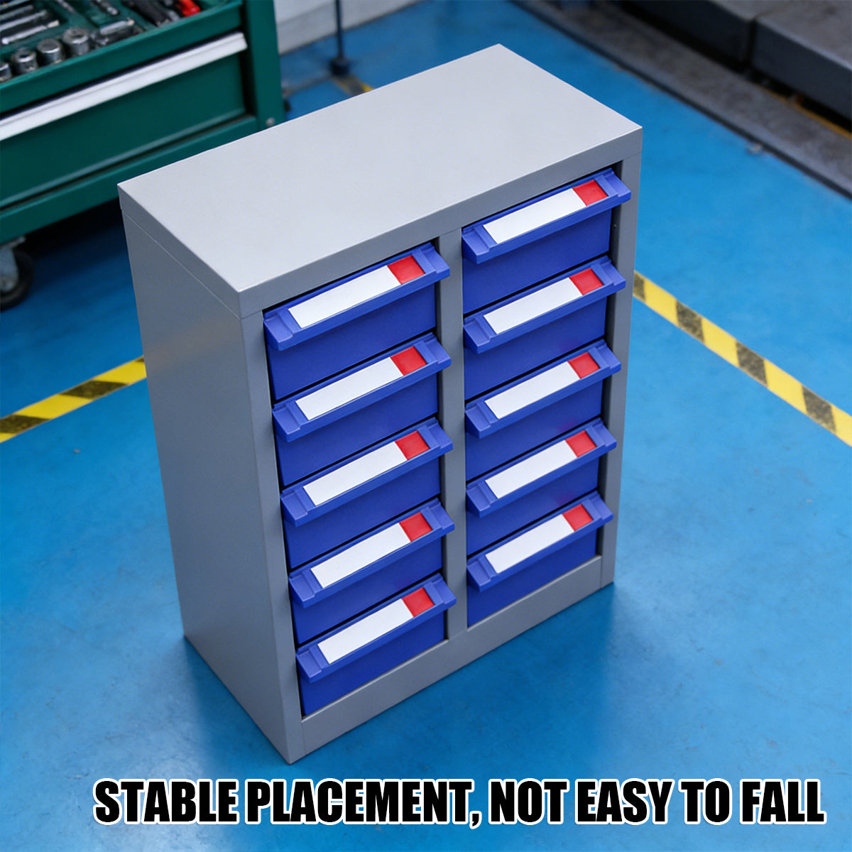 10-Drawer Parts Cabinet for Workshop and Garage