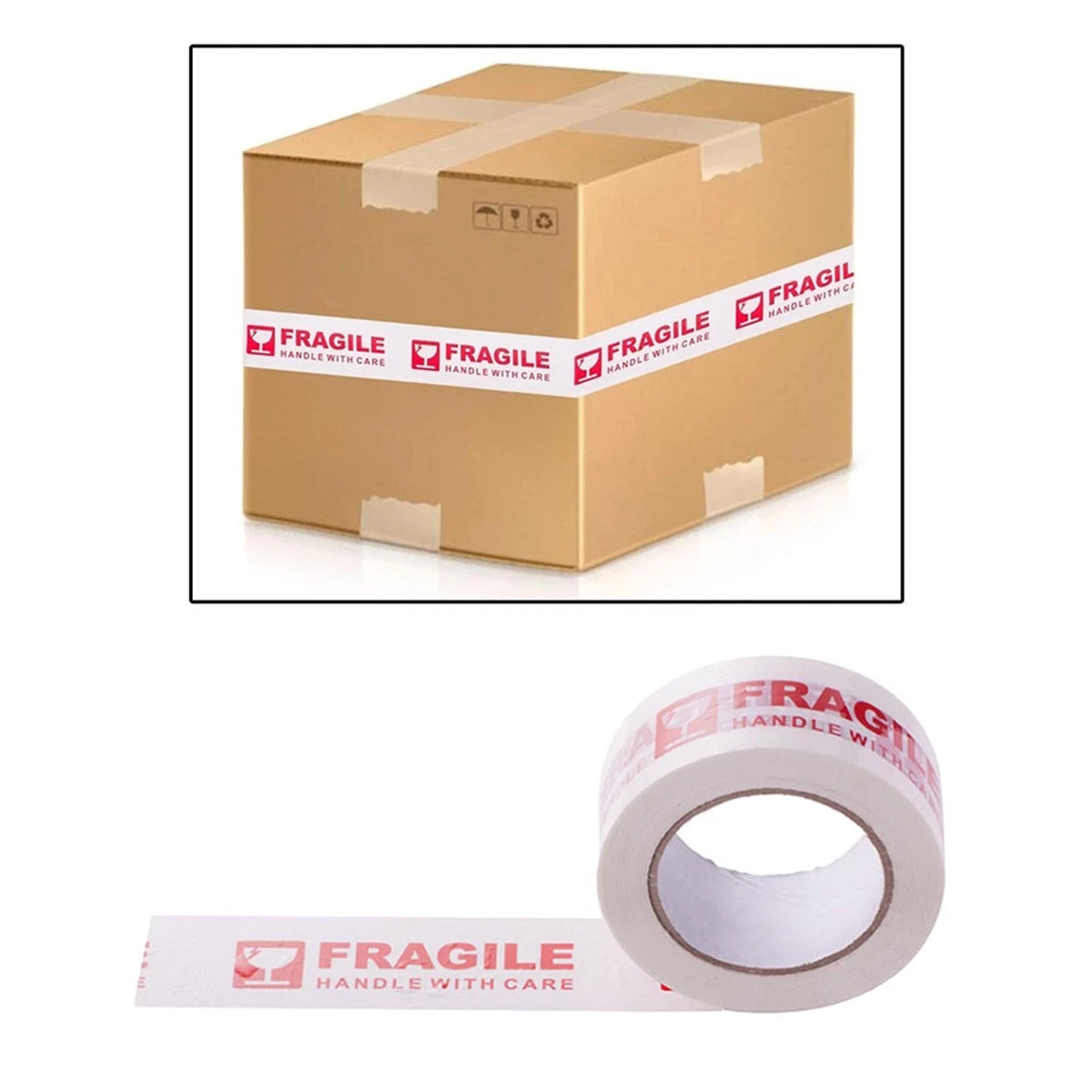 5 Rolls Fragile Warning Tape for Shipping Boxes