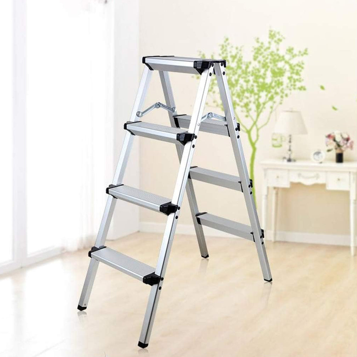 Double-Sided Aluminium Folding Ladder 4 or 6 Layer