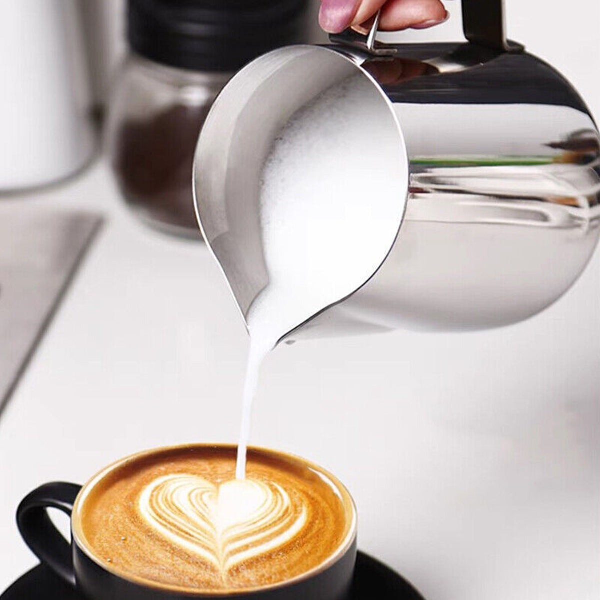 Stainless Steel Milk Frothing Pitcher Latte Art