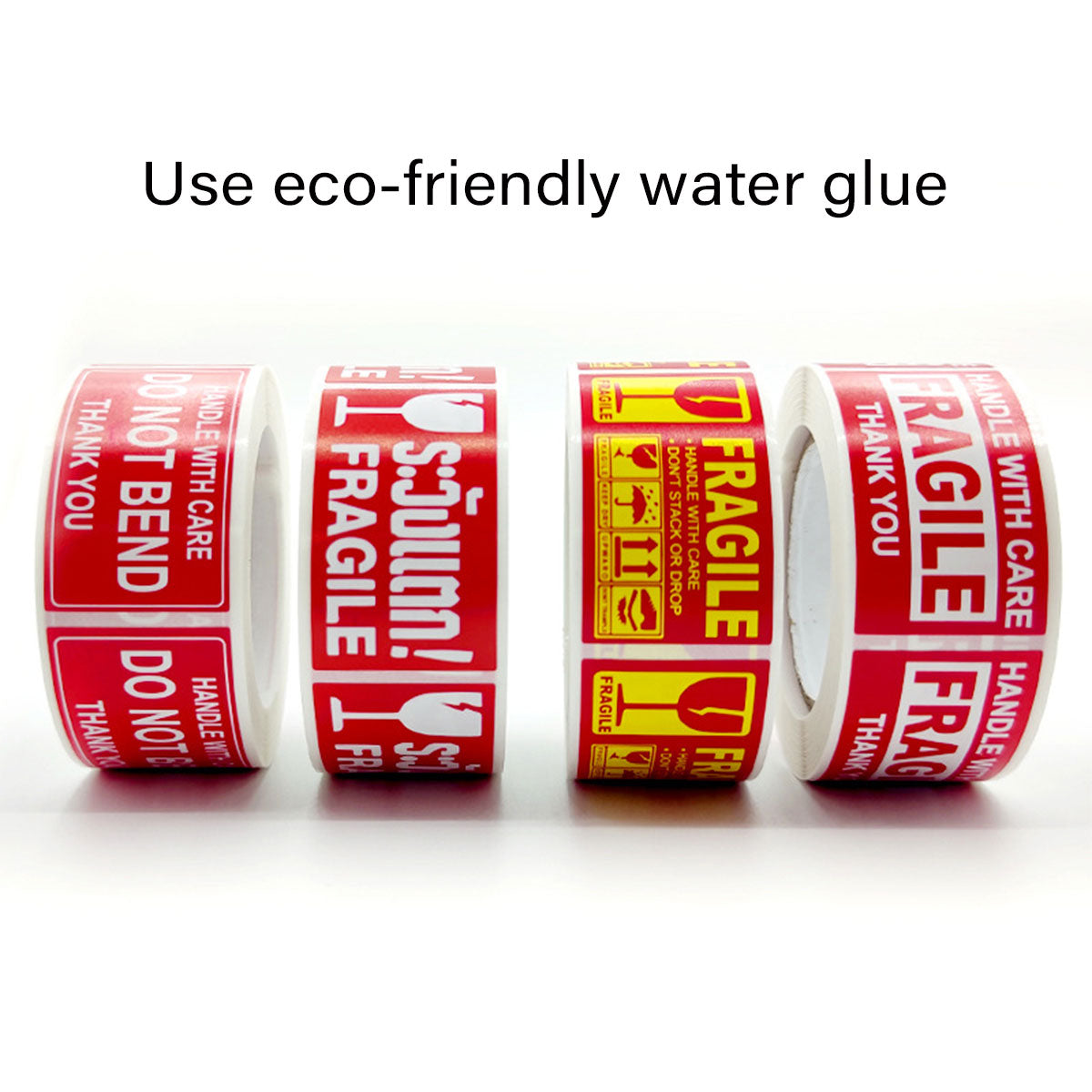 4 Rolls Fragile Warning Label Stickers Red Handle With Care