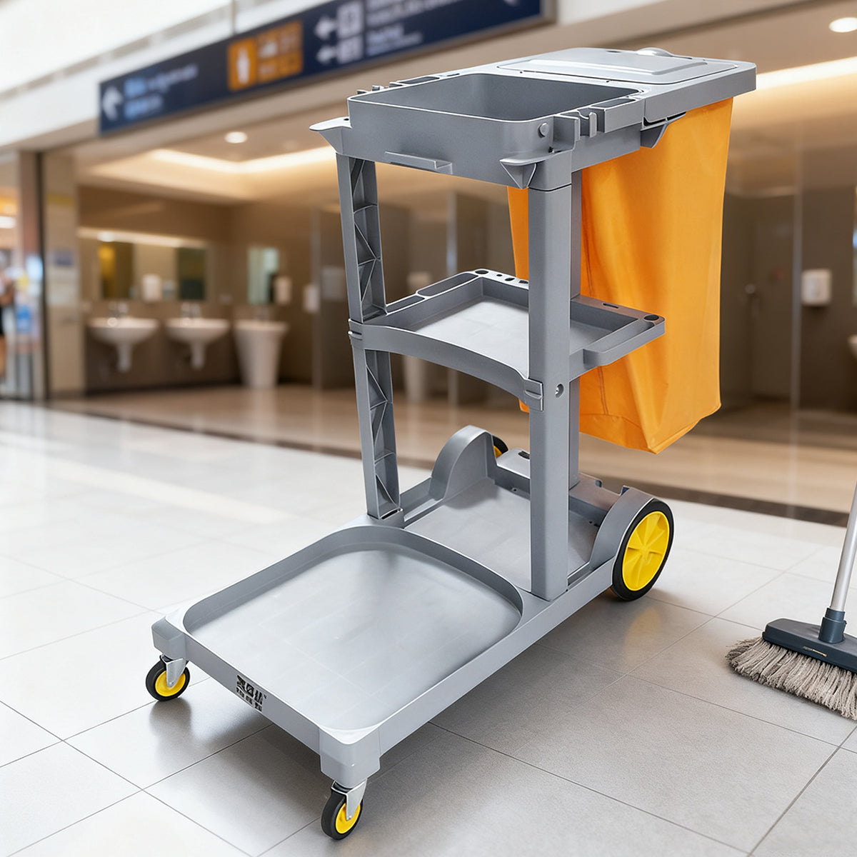 Multi-Function Hand-Push Cleaning Trolley Cart