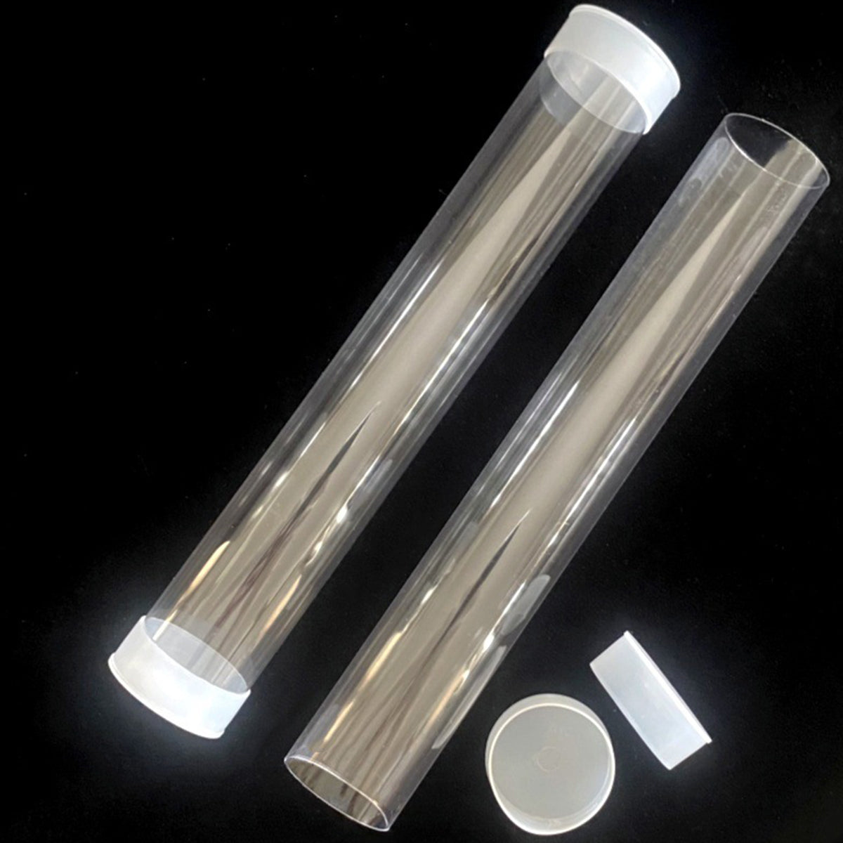 20pcs Clear Plastic Packaging Tubes for Artwork