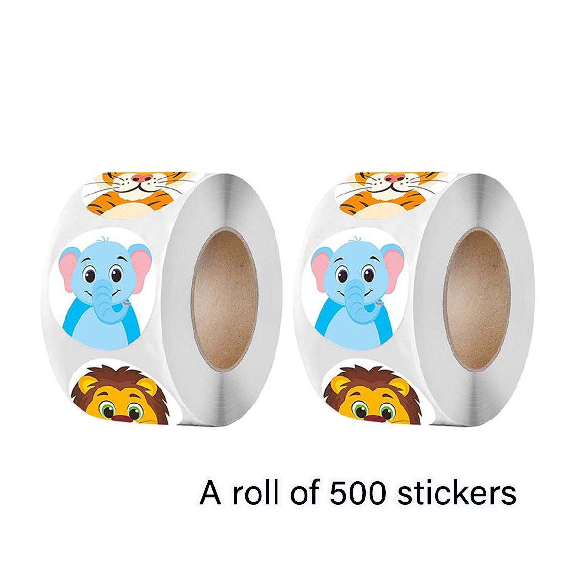 2 Rolls Animal Thank You Stickers Cartoon Kids Gift Labels