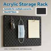 Acrylic Pegboard Wall Shelf for Home and Office