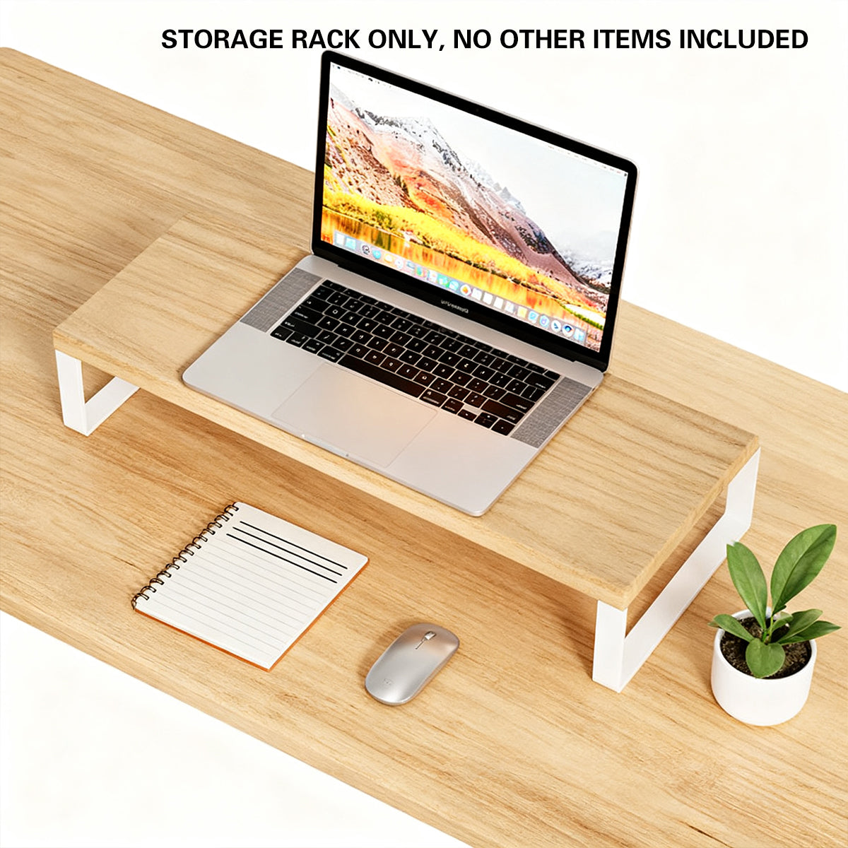 Monitor Stand Riser with Under-Shelf Storage