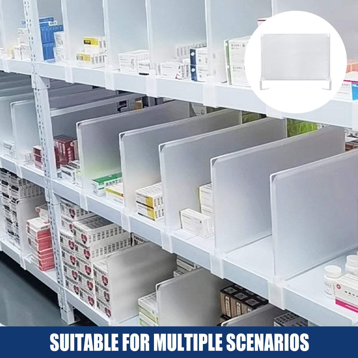 5pcs Snap-On Shelf Dividers for Storage