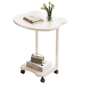 Moveable Side Table with Rolling Wheels for Sofa and Bedside
